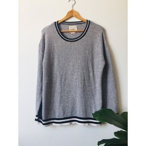 Grey waffle knit sweater